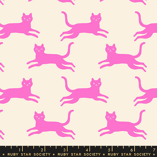 PRE-ORDER Oops All Cats by Sarah Watts- RS 2150 12 - Neon Pink- Half Yard- May 2027