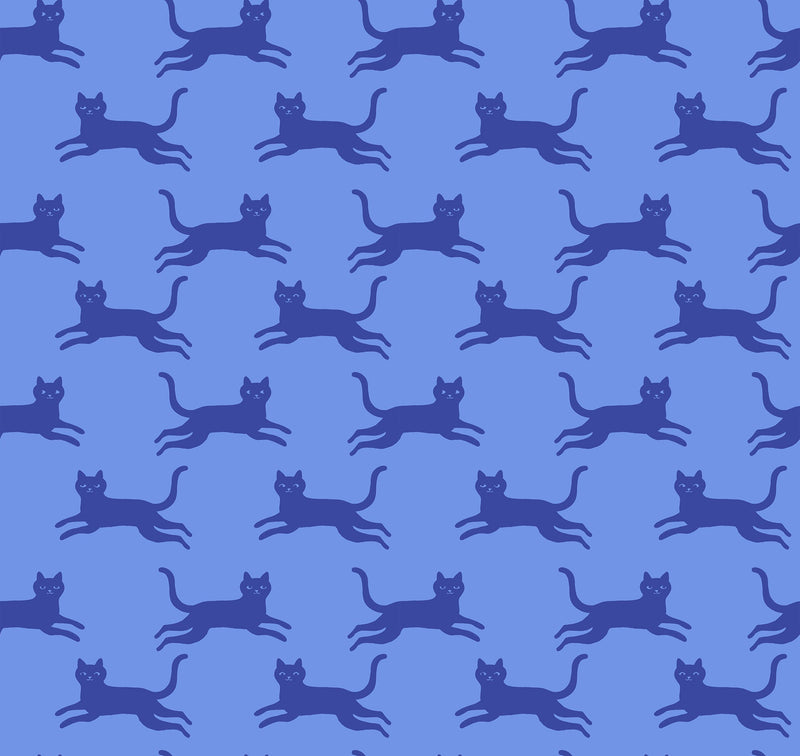 PRE-ORDER Oops All Cats by Sarah Watts- RS 2150 18 - Lindley Blue- Half Yard- May 2027