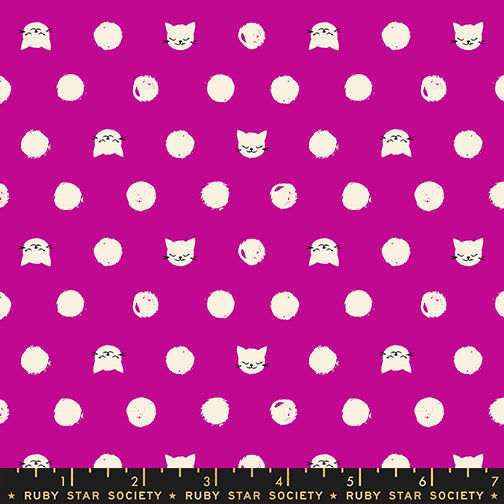 PRE-ORDER Oops All Cats by Sarah Watts- RS 2151 14 - Berry- Half Yard- May 2027