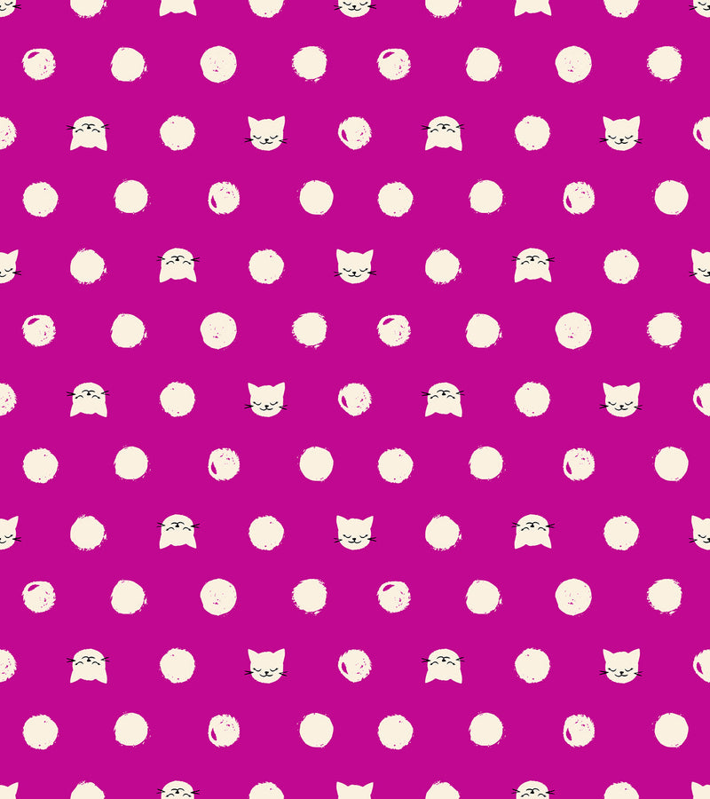 PRE-ORDER Oops All Cats by Sarah Watts- RS 2151 14 - Berry- Half Yard- May 2027