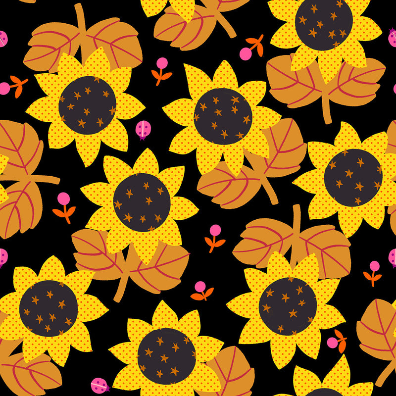 PRE-Order Daisy Days by Alexia Marcella Abegg- RS 4173 16 Black- Half Yard- April 2027