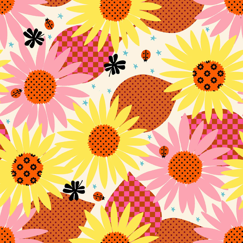 PRE-Order Daisy Days by Alexia Marcella Abegg- RS 4174 11 Natural- Half Yard- April 2027