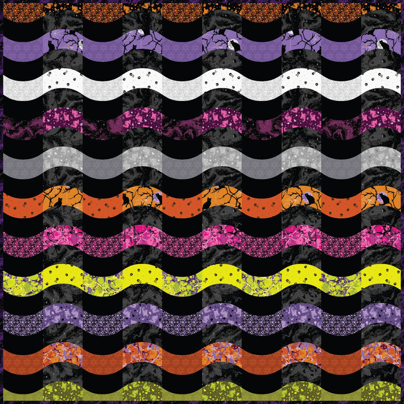 PRE-Order Ripple Chips Dark Quilt Kit featuring Enchanter by Libs Elliott- April 2027