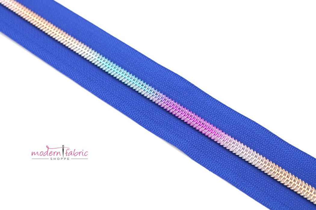 Sapphire Blue- #5 Rainbow Nylon Coil Zipper Tape