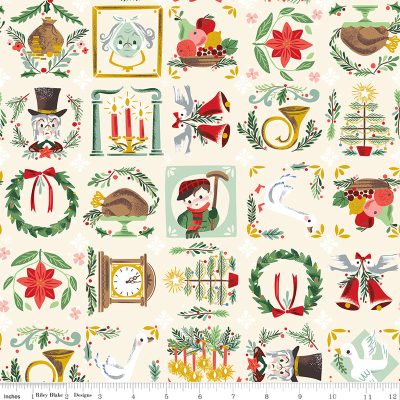 PRE-Order Carol by Jill Howarth- Bless Us SC19051 Ivory- Half Yard- May 2027