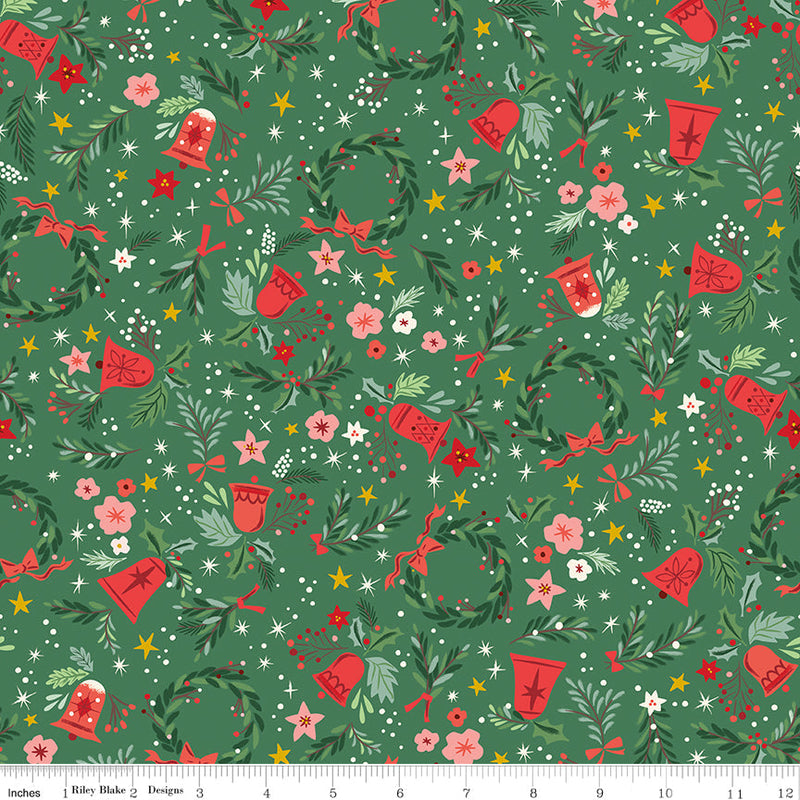 PRE-Order Carol by Jill Howarth- Berries and Boughs SC19056 Cactus- Half Yard- May 2027