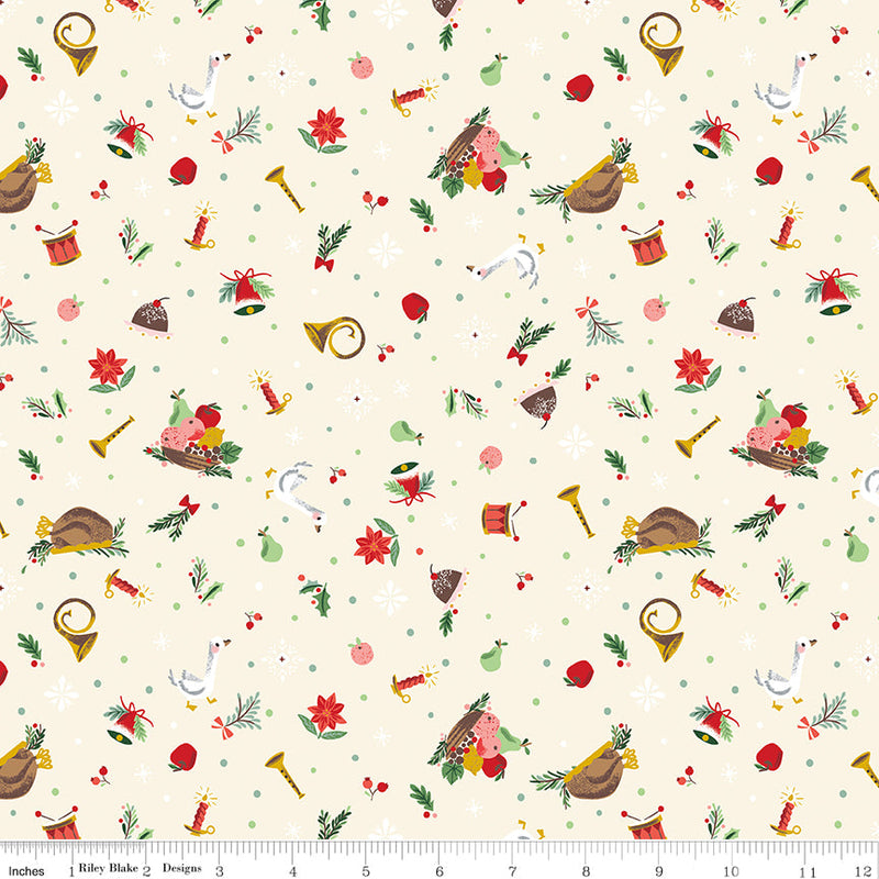 PRE-Order Carol by Jill Howarth- Wonderful Pudding SC19057 Ivory- Half Yard- May 2027