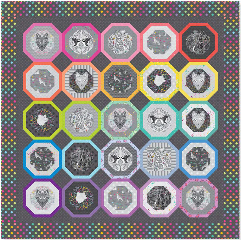 Tula Pink- Graywork- Graywork Quilt Kit-Dark  October 2025