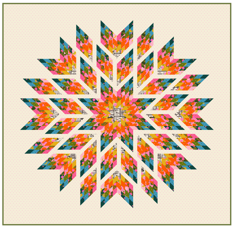 PRE-Order Melody Miller- Cosmic Feathers Quilt Kit featuring Sparkle Shopper- March 2027
