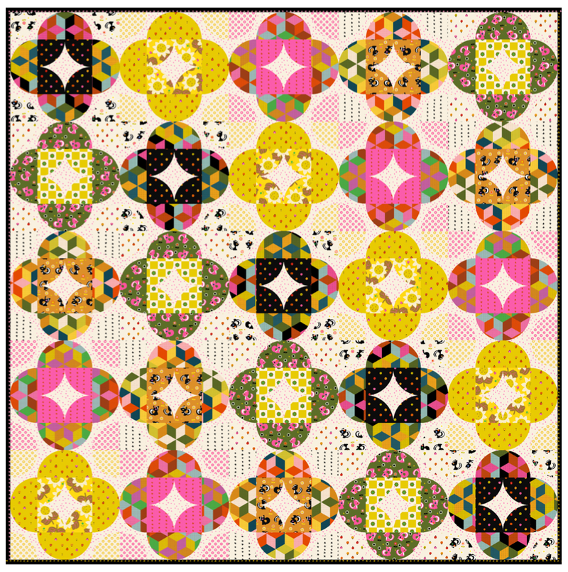 PRE-Order Alexia Marcelle Abegg- Dainty Tray Quilt Kit featuring Daisy Days- April 2027