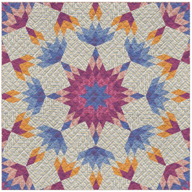PRE-Order Kathy Doughty- Bloom Star Quilt Kit featuring Regeneration- March 2027