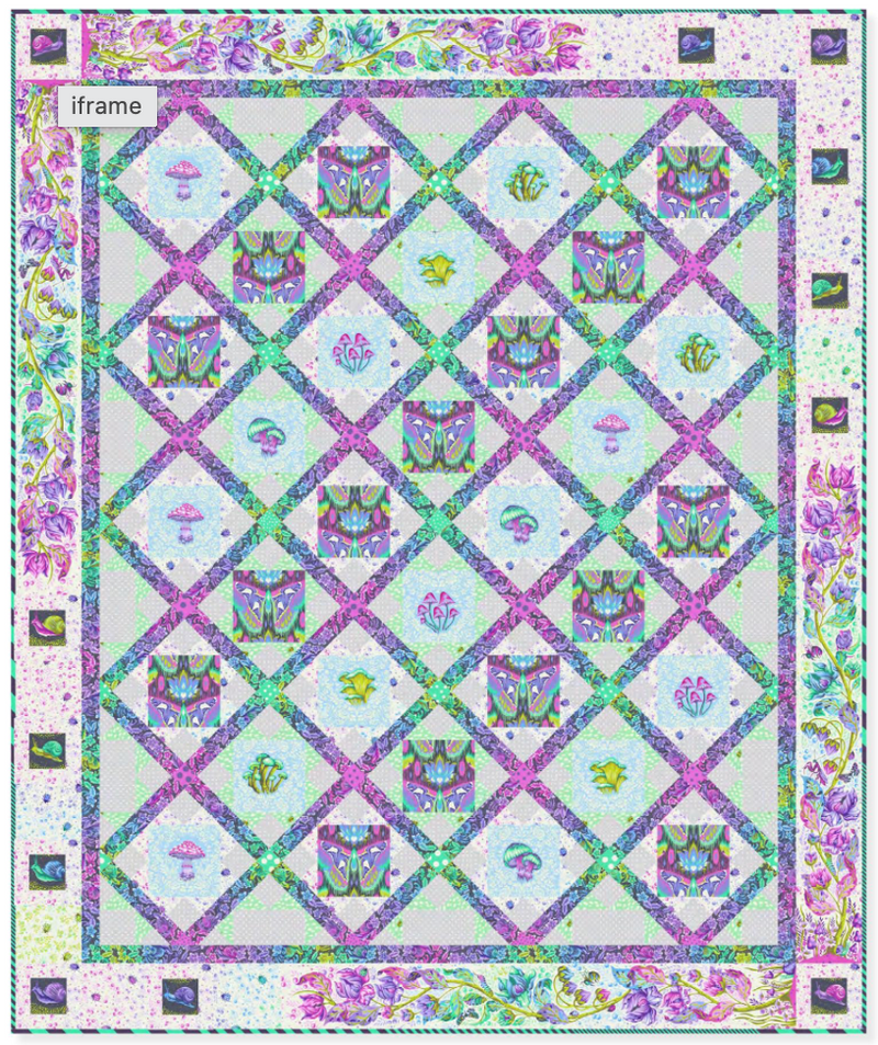 PRE-ORDER Tula Pink- Down to Earth- Lattice Blooms-Daybreak Quilt Kit- March 2027