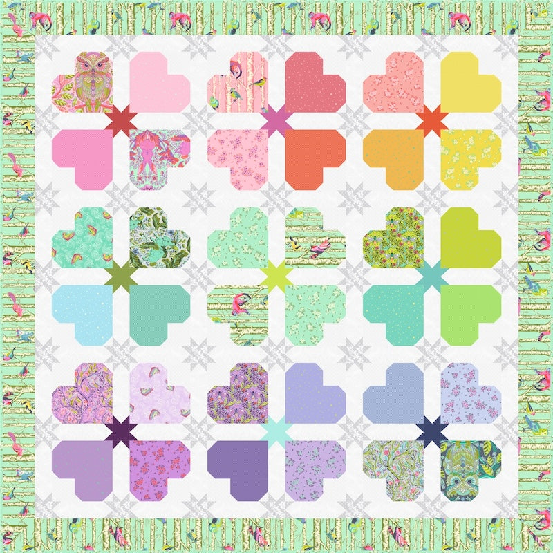 Tula Pink- Full Moon Forest II- Sweethearts Quilt Kit-  April 2025