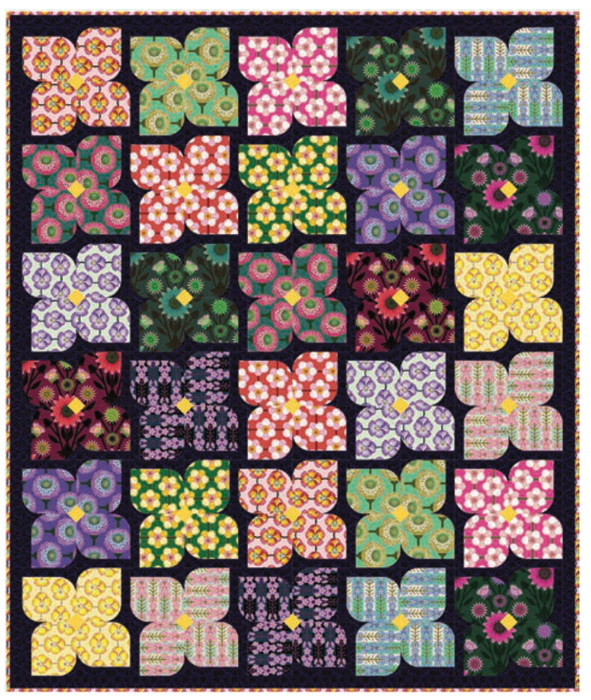 Anna Maria Textiles - Iconic Garden Blooms Quilt Kit featuring Iconic - April 2025 - Modern Fabric Shoppe