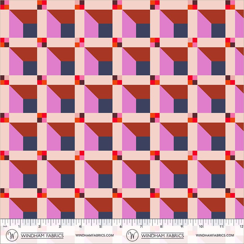 Annabel Wrigley- Happy Place- Window 55376D-9 Blush- Half Yard- August 2026 - Modern Fabric Shoppe
