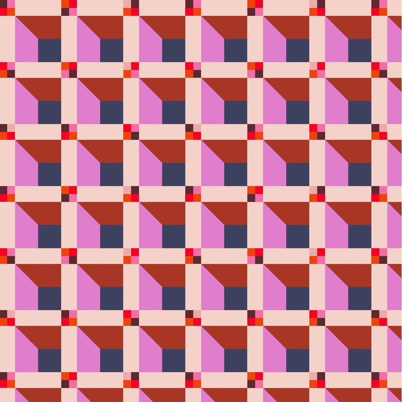 Annabel Wrigley- Happy Place- Window 55376D-9 Blush- Half Yard- August 2026 - Modern Fabric Shoppe