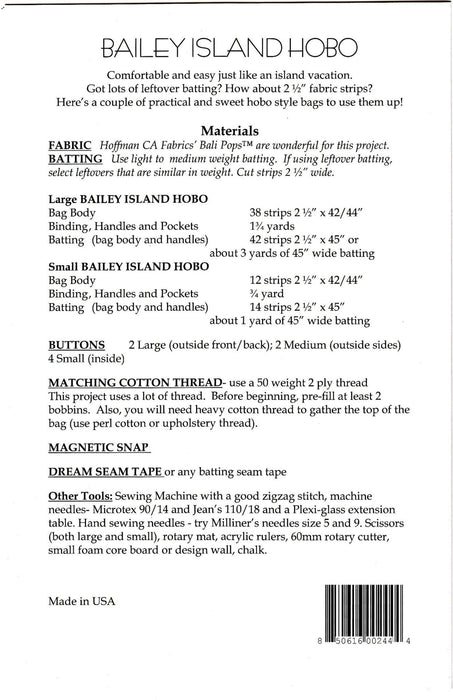 Aunties Two- Bailey Island Hobo Pattern - Modern Fabric Shoppe