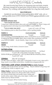 Aunties Two- Hands Free Crossbody Pattern - Modern Fabric Shoppe