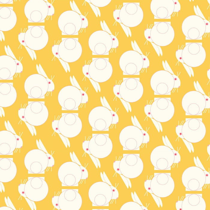 Best Friends by Charley Harper - Bunny Stagger Sunshine CH - 385 - Half Yard - Modern Fabric Shoppe