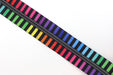 Black Rainbow Stripe- #5 Gunmetal Nylon Coil Zipper Tape - Modern Fabric Shoppe