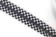 Black & White Checkerboard- #5 Gunmetal Nylon Coil Zipper Tape - Modern Fabric Shoppe