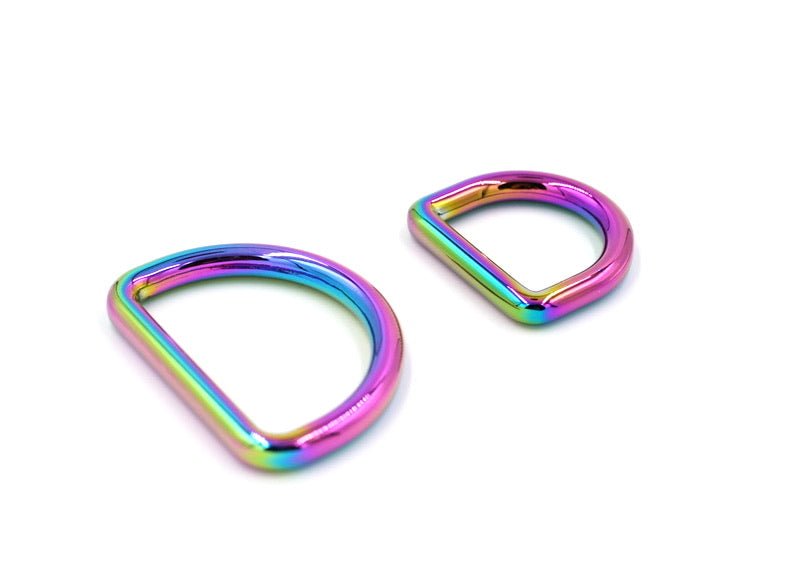 Rainbow 1 inch (25mm)  D-Ring Hardware- Set of 2