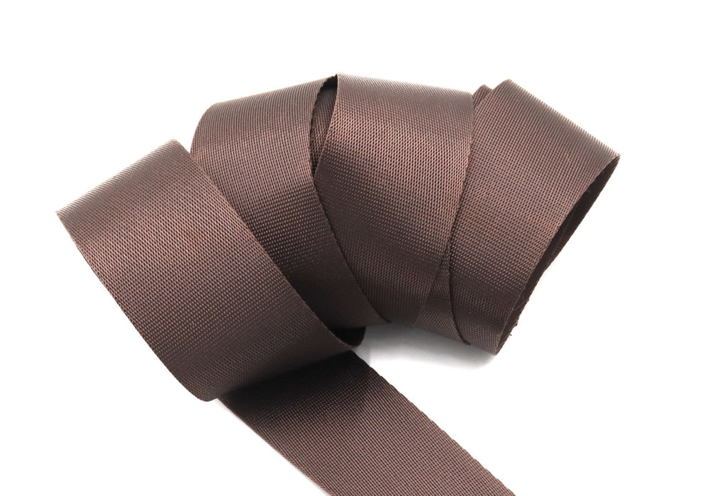 Brown 1.5 inch (38mm) width Nylon Webbing- by the yard - Modern Fabric Shoppe