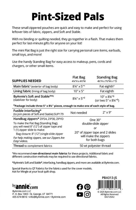 By Annie - Pint - size Pals Jump Starters Pattern - Modern Fabric Shoppe