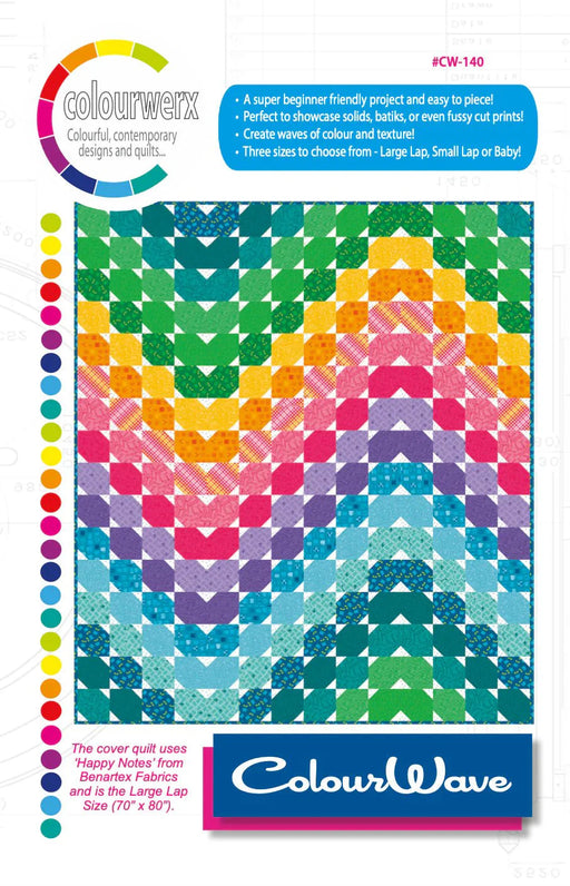 Colour Wave Quilt Pattern By Colourwerx - Modern Fabric Shoppe
