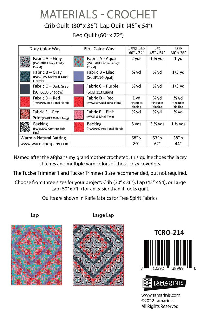 Crochet Quilt Pattern from Tamarinis by Tammy Silvers - Modern Fabric Shoppe