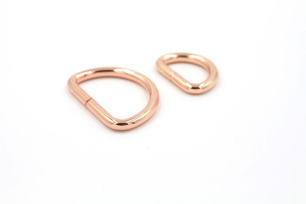 Rose Gold 1 inch (25mm) D-Ring Hardware- Set of 2