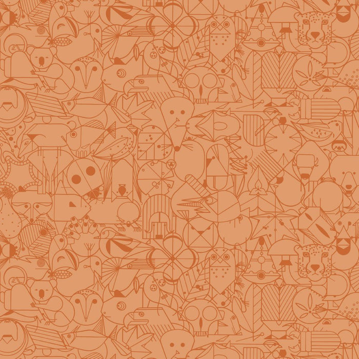 End Paper Basics by Charlie Harper - End Paper CH - 300 Pumpkin - Half Yard - July 2024 - Modern Fabric Shoppe