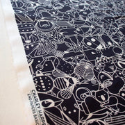 End Papers Vol. 2 by Charley Harper - CH - 300 - BLACK Half Yard - Modern Fabric Shoppe