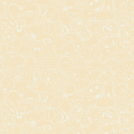 End Papers Vol. 2 by Charley Harper - CH - 300 - CREAM Half Yard - Modern Fabric Shoppe