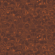 End Papers Vol. 2 by Charley Harper - CH - 300 - EARTH Half Yard - Modern Fabric Shoppe