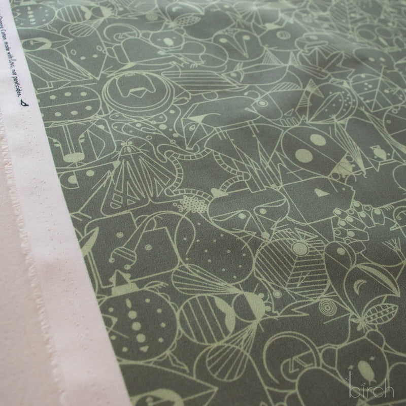 End Papers Vol. 2 by Charley Harper - CH - 300 - JADE Half Yard - Modern Fabric Shoppe