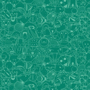 End Papers Vol. 2 by Charley Harper - CH - 300 - LAGOON Half Yard - Modern Fabric Shoppe