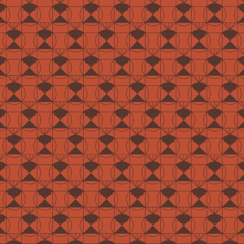 End Papers Vol. 2 by Charley Harper - Chickadee CH - 436 - CHOCCHERRY Half Yard - Modern Fabric Shoppe