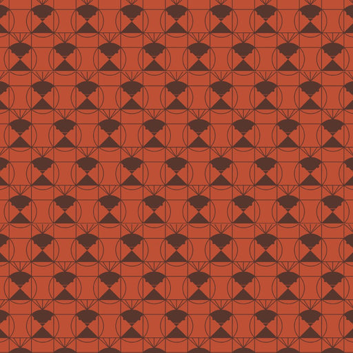 End Papers Vol. 2 by Charley Harper - Chickadee CH - 436 - CHOCCHERRY Half Yard - Modern Fabric Shoppe