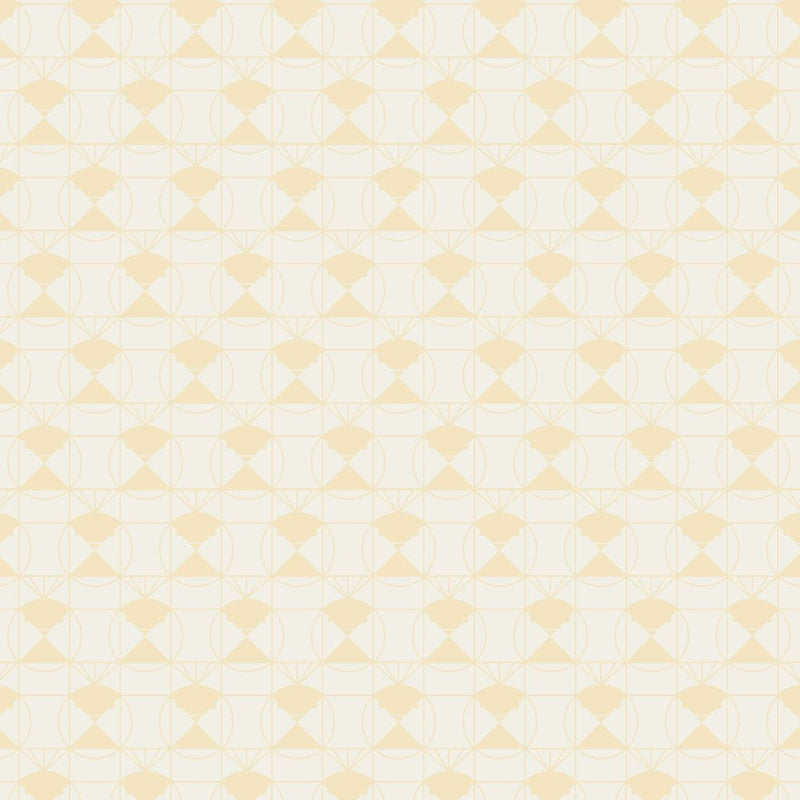 End Papers Vol. 2 by Charley Harper - Chickadee CH - 436 - CREAM Half Yard - Modern Fabric Shoppe