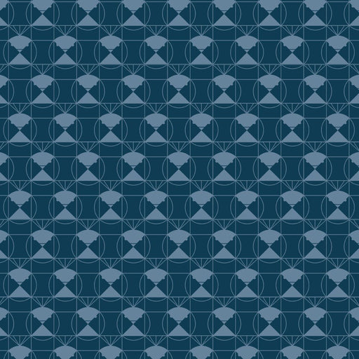 End Papers Vol. 2 by Charley Harper - Chickadee CH - 436 - DENIM Half Yard - Modern Fabric Shoppe