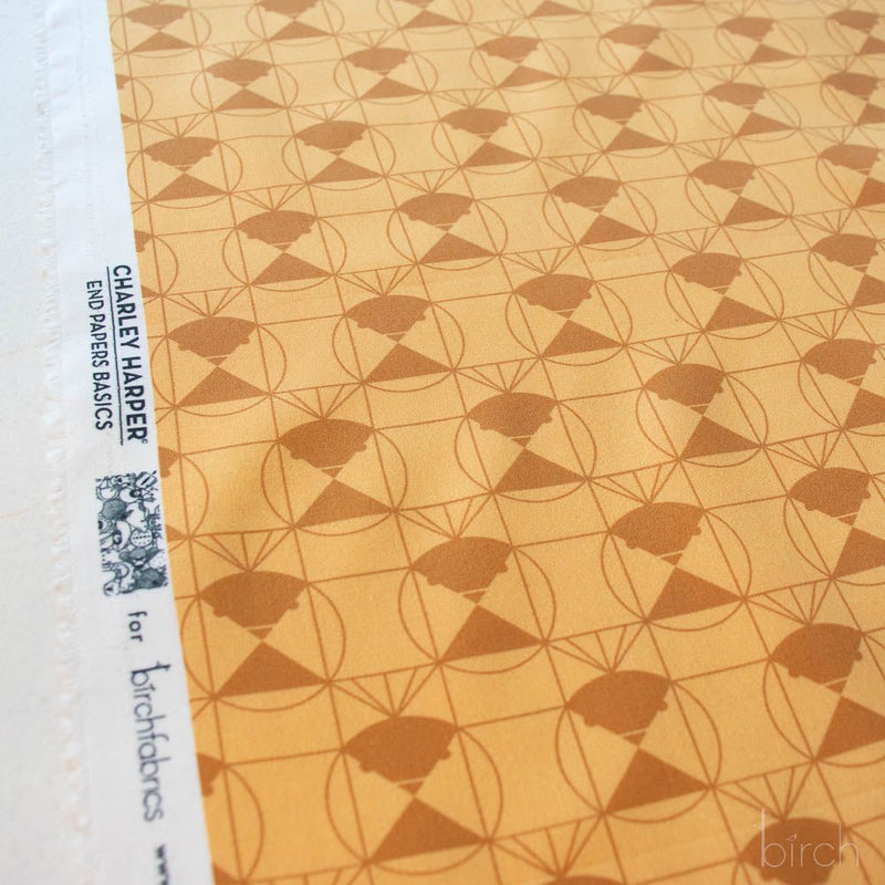 End Papers Vol. 2 by Charley Harper - Chickadee CH - 436 - TOFFEE Half Yard - Modern Fabric Shoppe