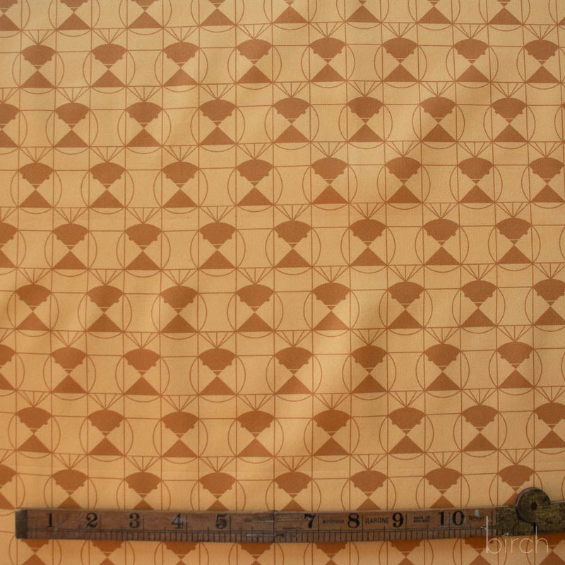 End Papers Vol. 2 by Charley Harper - Chickadee CH - 436 - TOFFEE Half Yard - Modern Fabric Shoppe