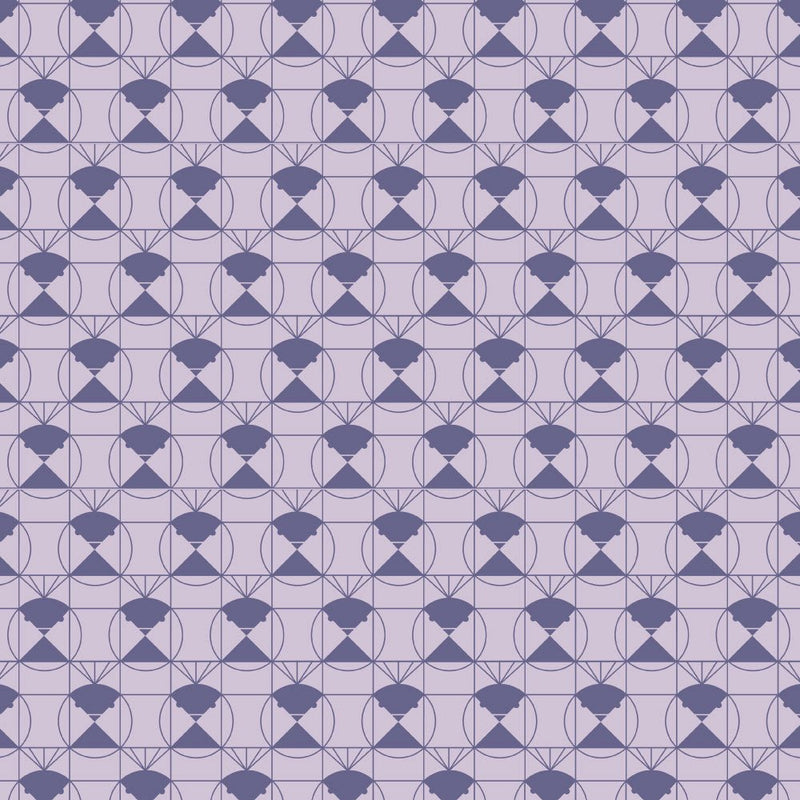End Papers Vol. 2 by Charley Harper - Chickadee CH - 436 - TWILIGHT Half Yard - Modern Fabric Shoppe