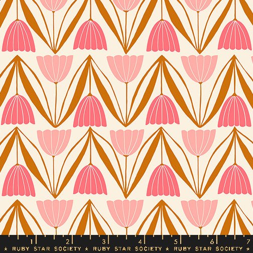 Endpaper by Jen Hewitt - Tulips RS 6043 12 - Natural - Half Yard - November 2024 - Modern Fabric Shoppe