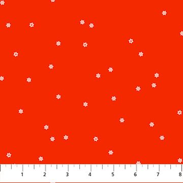 Figo Seasons Basics - Flowers 92016 - 26 Red - Half Yard - Modern Fabric Shoppe