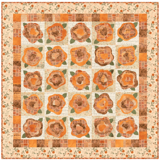 French Rose Orange Quilt Kit featuring Eclectic Elements - Pink by Tim Holtz - November 2024 - Modern Fabric Shoppe