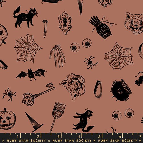 Good Spirits- Collaboration by Ruby Star Society- Curios RS 5135 14- S'mores- Half Yard- July 2024 - Modern Fabric Shoppe