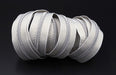 Grey Zebra Stripe- #5 Silver Nylon Coil Zipper Tape - Modern Fabric Shoppe