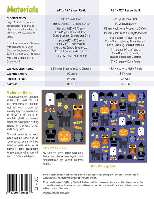 Happy Halloween Quilt Pattern By Elizabeth Hartman - Modern Fabric Shoppe